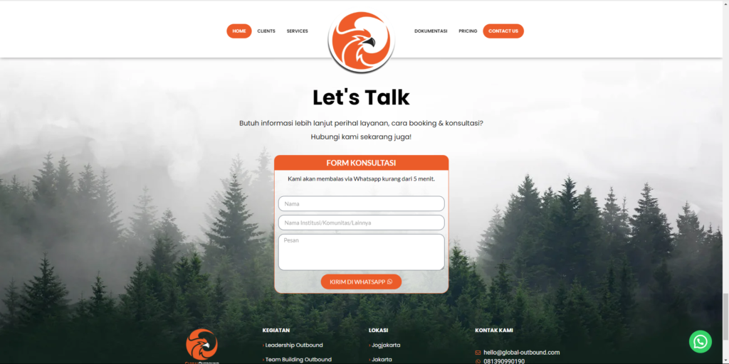 Contoh Desain CTA yang Menarik dan Strategis pada Website Global-Outbound