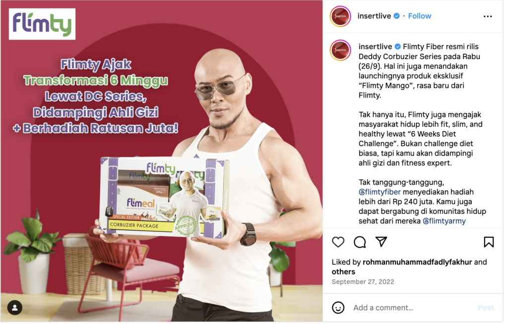 Strategi Flimty bekerjasama dengan influencer Deddy Corbuzier adalah strategi tepat mengingat kesesuaian influencer dengan produk